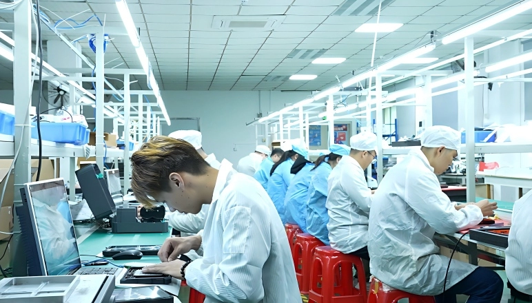 Linea di produzione di assemblaggio